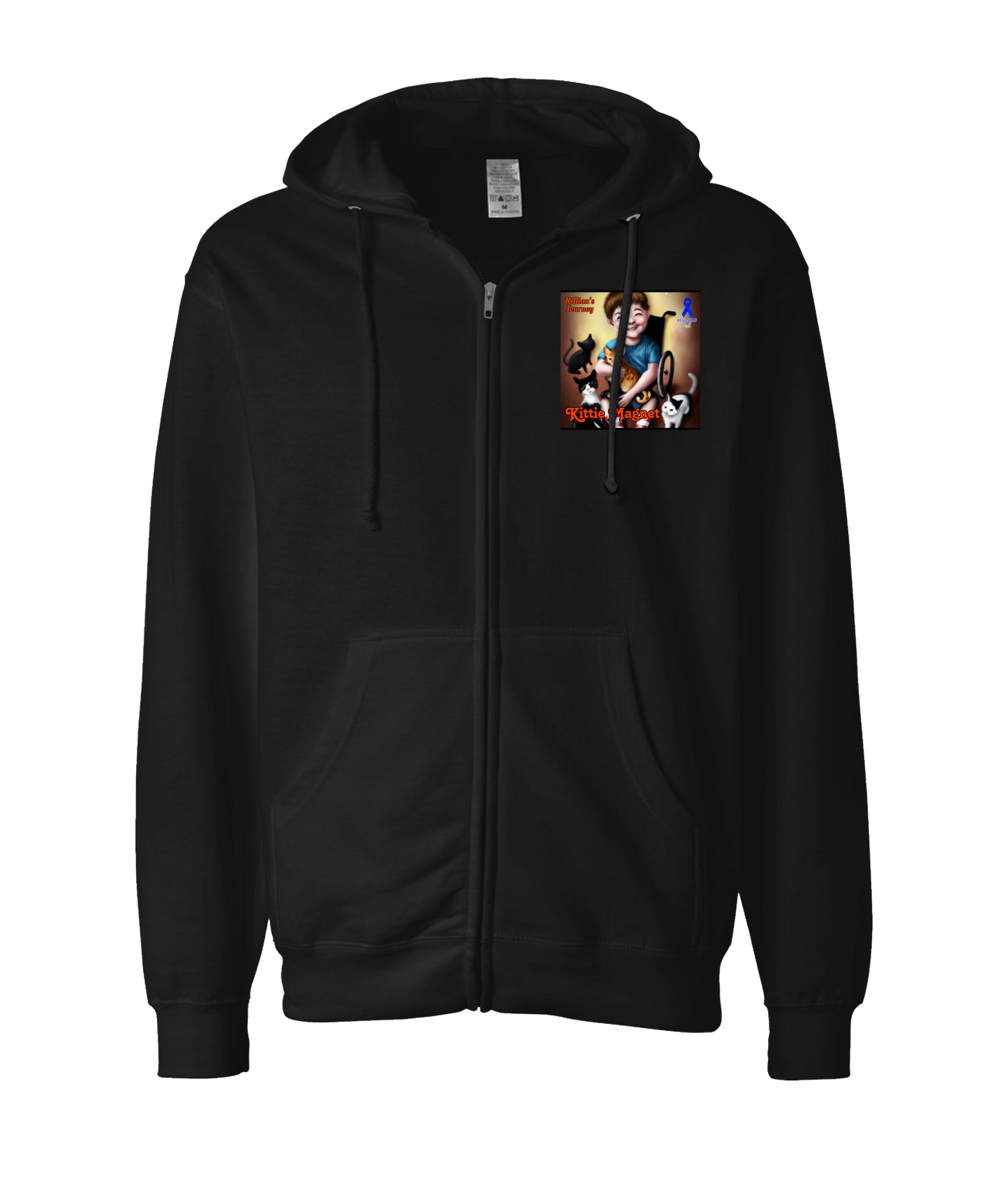 Killian's Journey - Kittie Magnet - Black Zip Up Hoodie