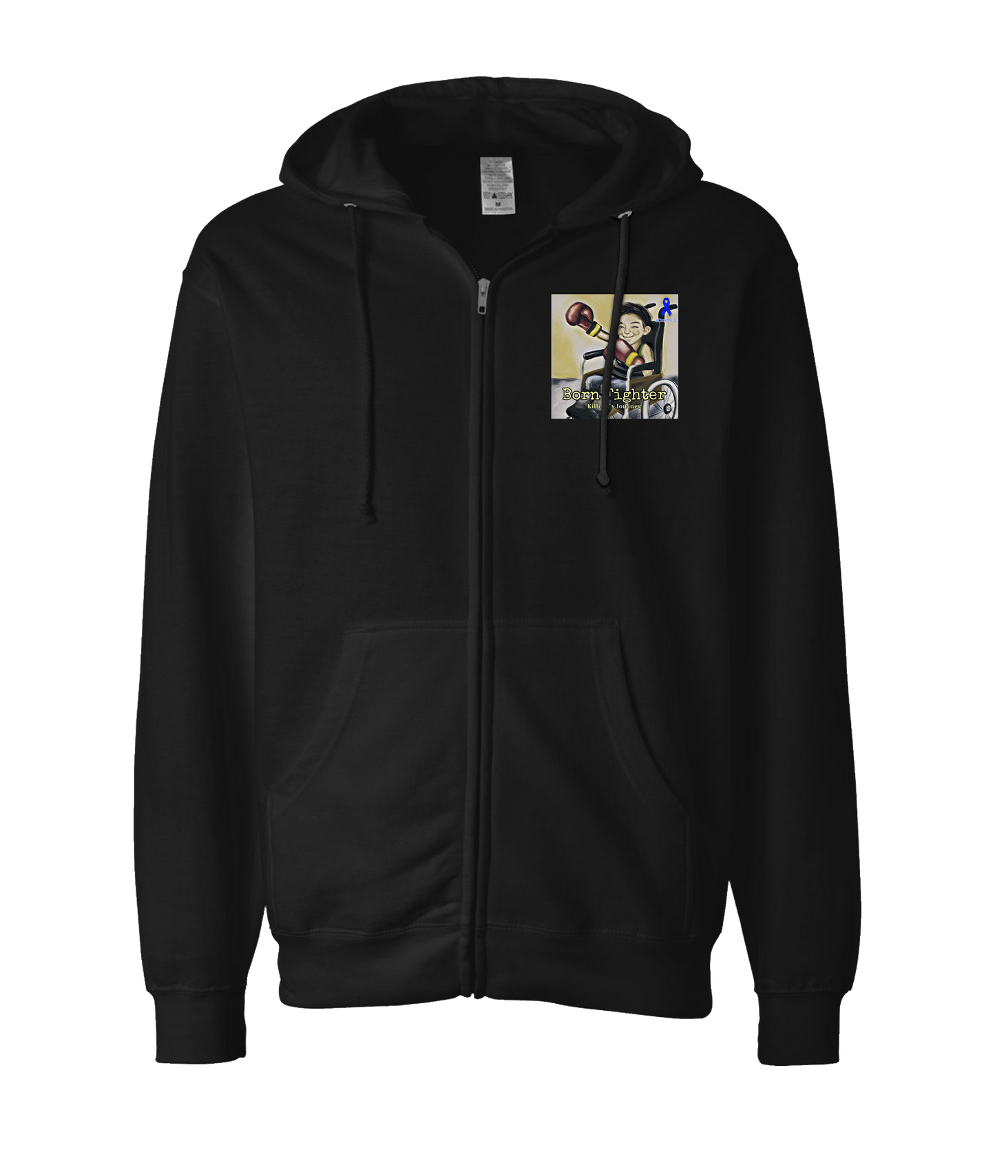 Killian's Journey - Born Fighter - Black Zip Up Hoodie