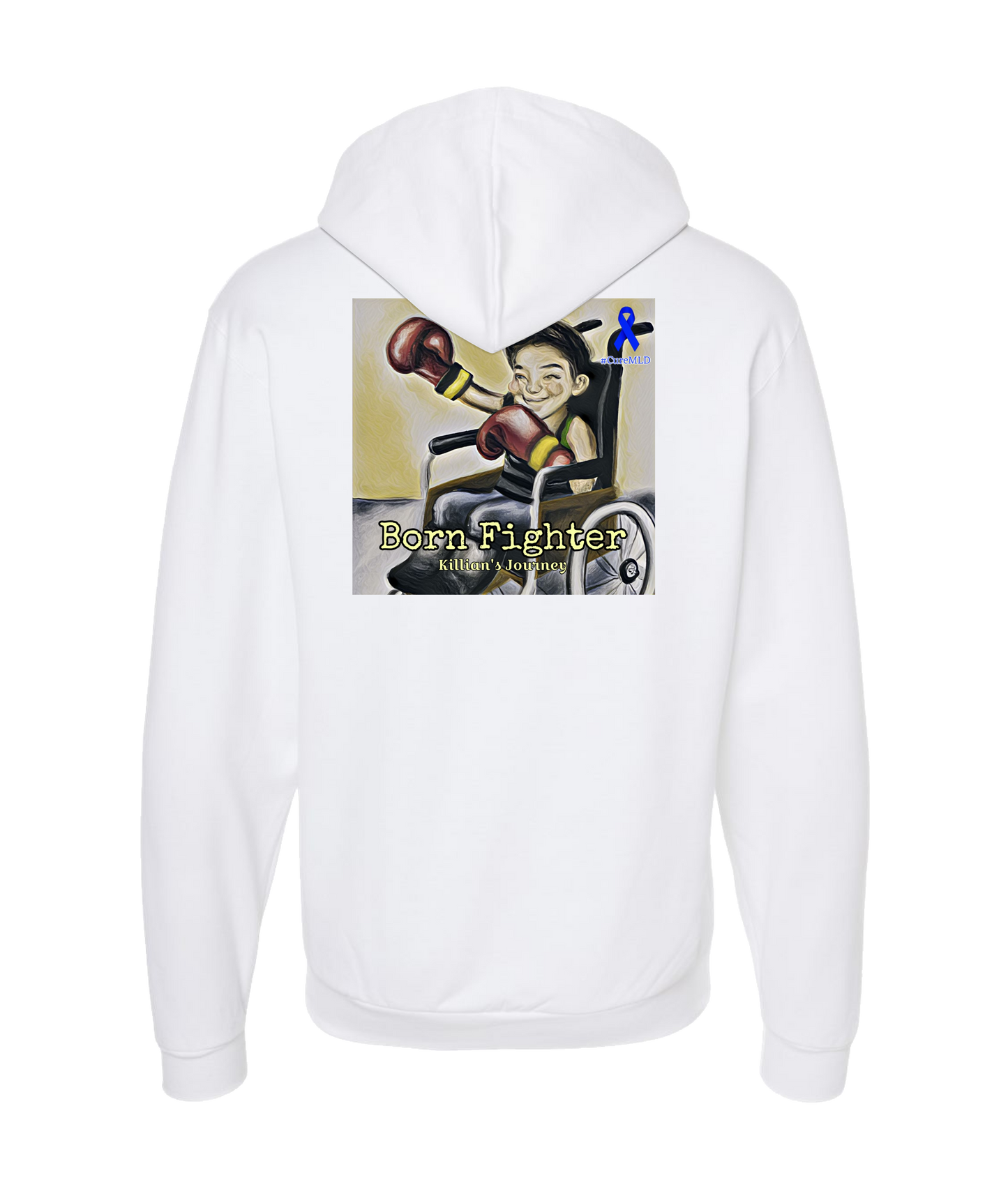 Killian's Journey - Born Fighter - White Zip Up Hoodie