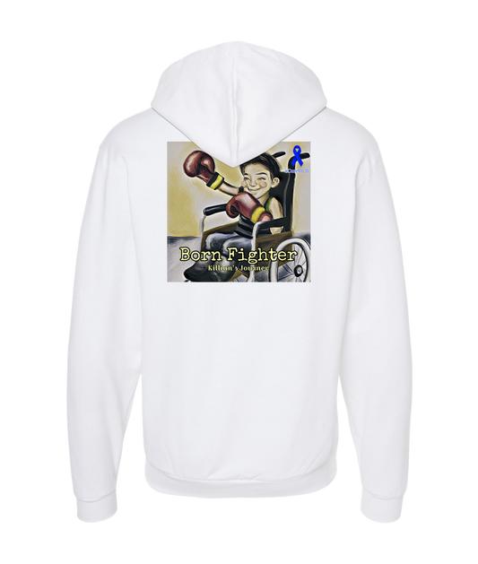 Killian's Journey - Born Fighter - White Zip Up Hoodie