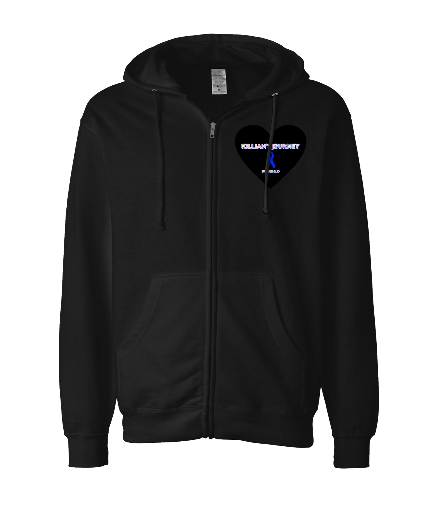 Killian's Journey - MLD Ribbon - Black Zip Up Hoodie