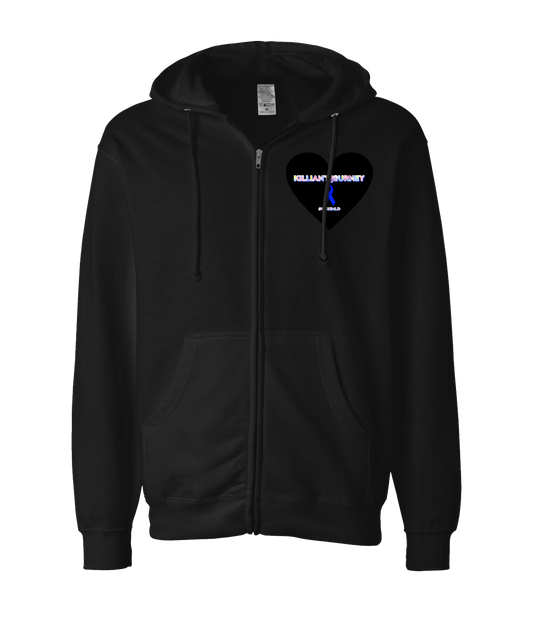 Killian's Journey - MLD Ribbon - Black Zip Up Hoodie