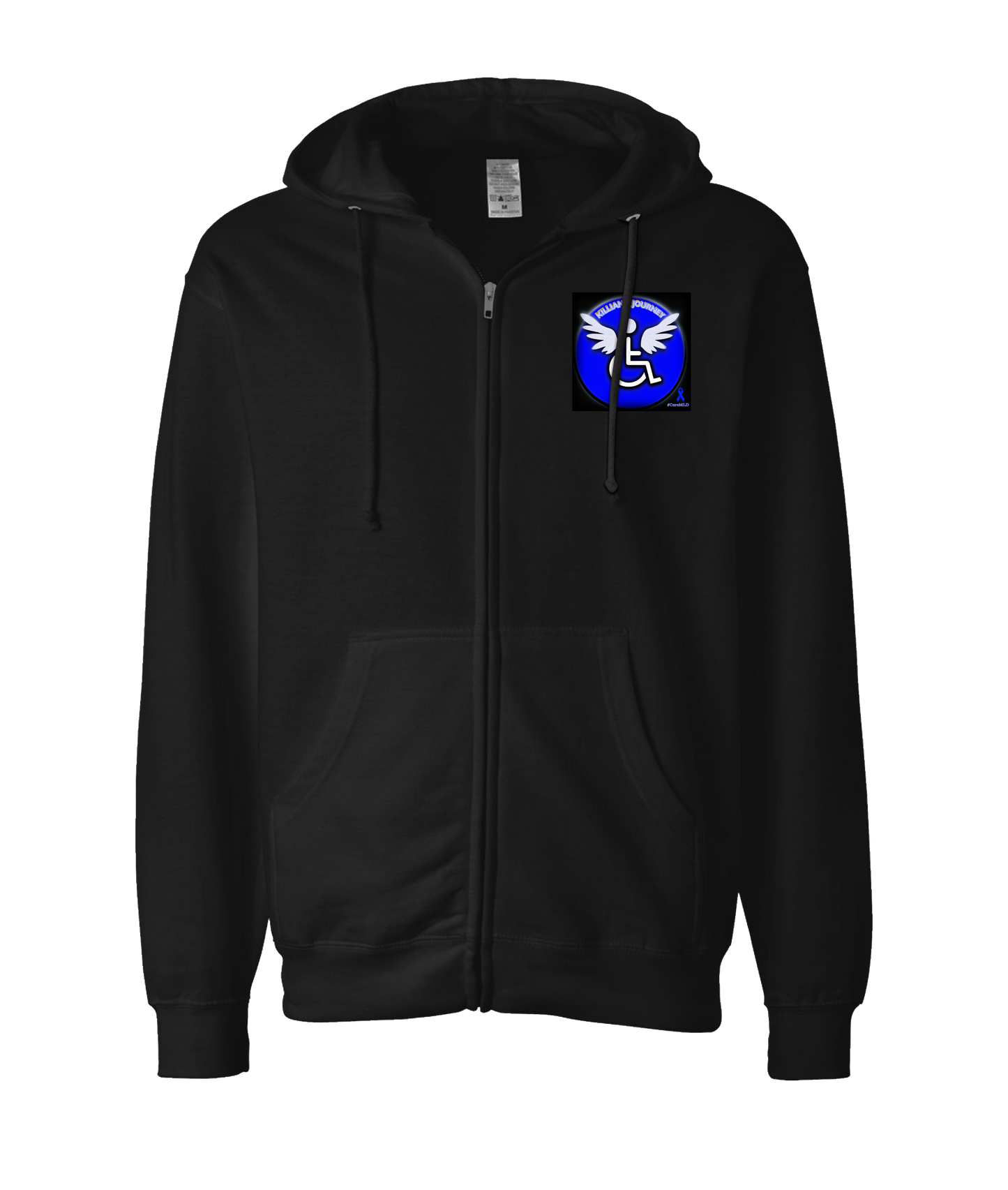 Killian's Journey - Handicapped Angel - Black Zip Up Hoodie