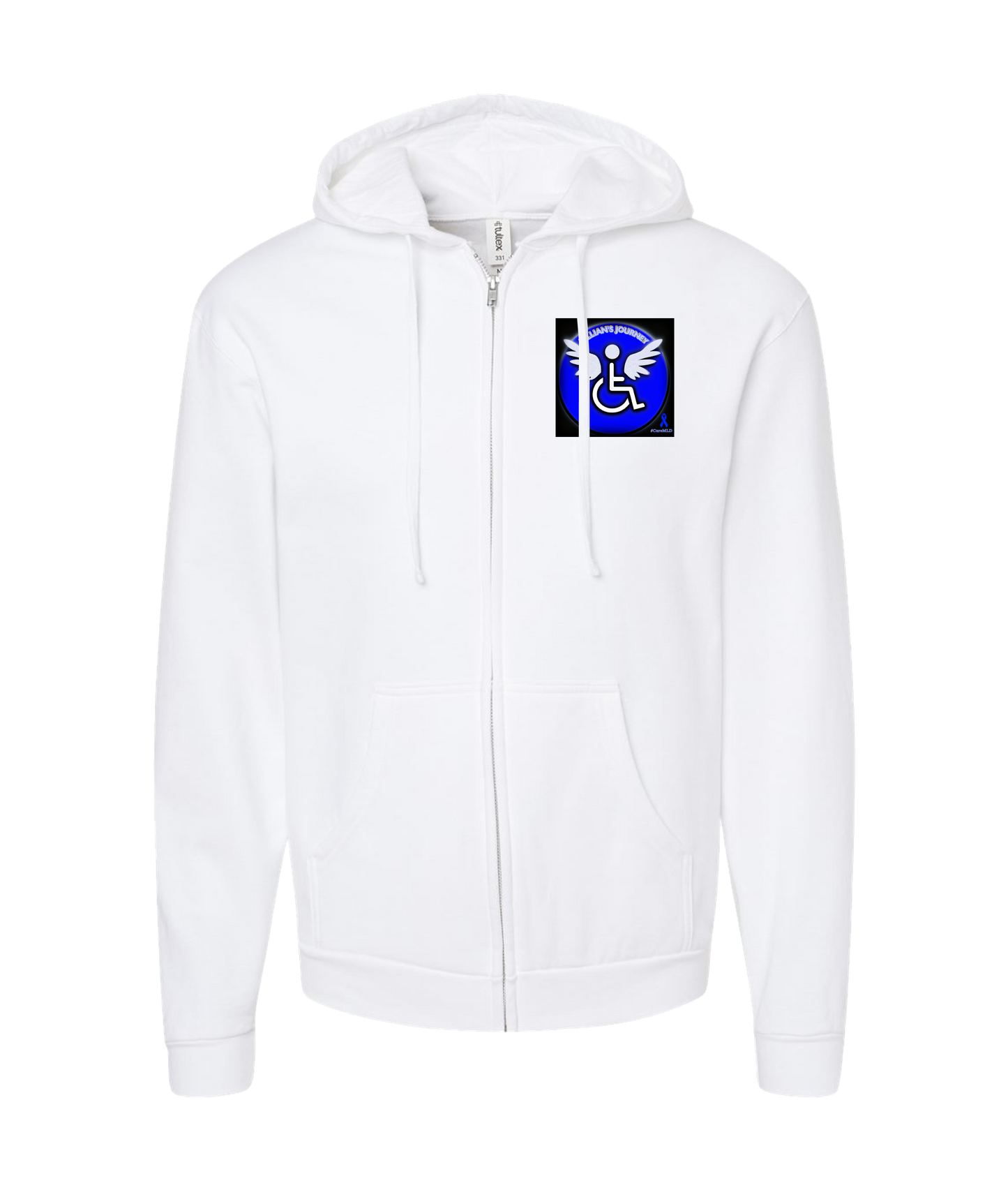 Killian's Journey - Handicapped Angel - White Zip Up Hoodie