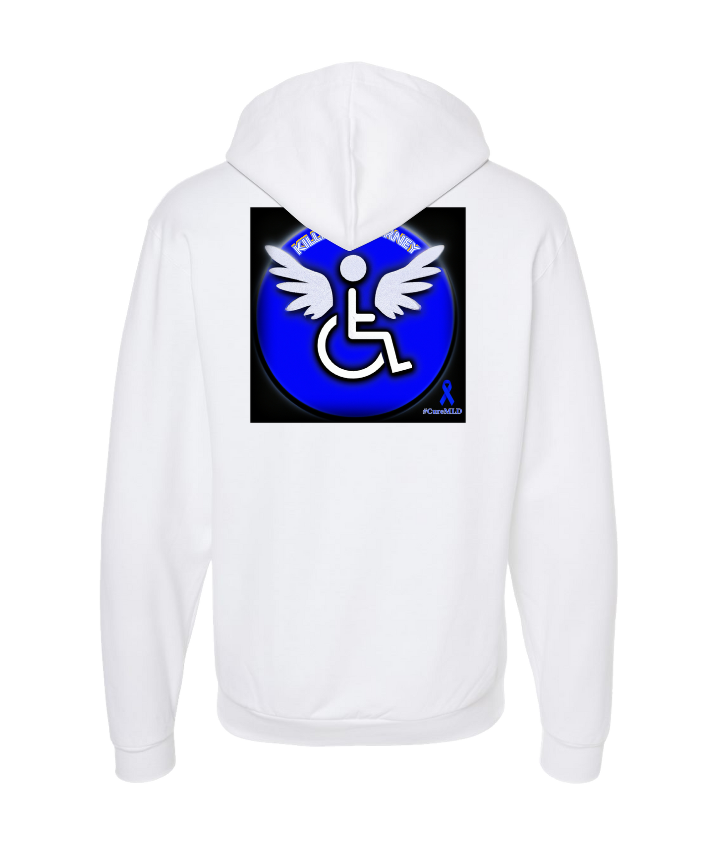 Killian's Journey - Handicapped Angel - White Zip Up Hoodie