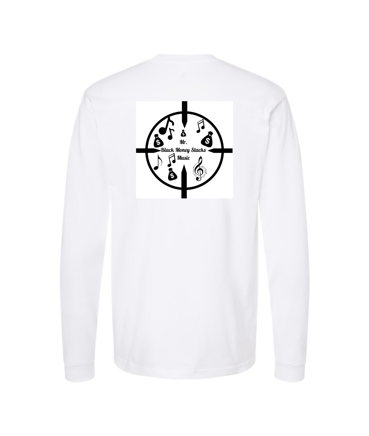 MR.BLACK MONEY STACKS EMPIRE - BMSSTS - White Long Sleeve T