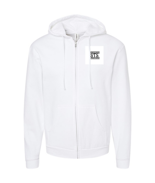 MR.BLACK MONEY STACKS EMPIRE - BMSSTS - White Zip Up Hoodie