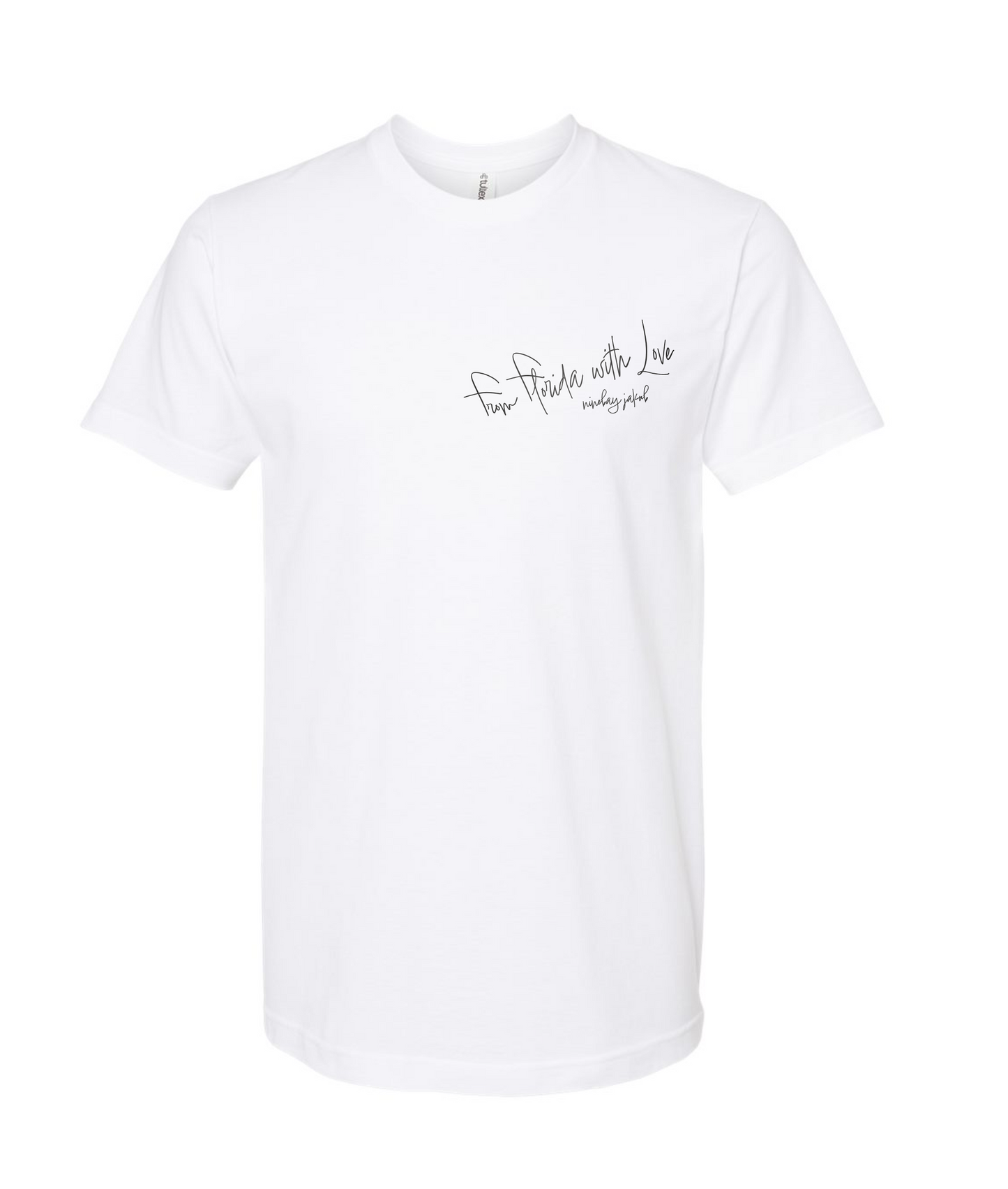 Ninebay Jakub - From Florida with Love - White T Shirt