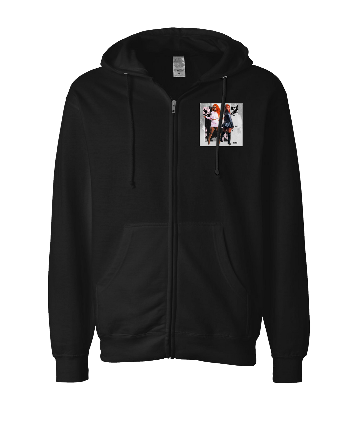 V-PETOP - GOOD GIRL BAD GIRL - Black Zip Up Hoodie