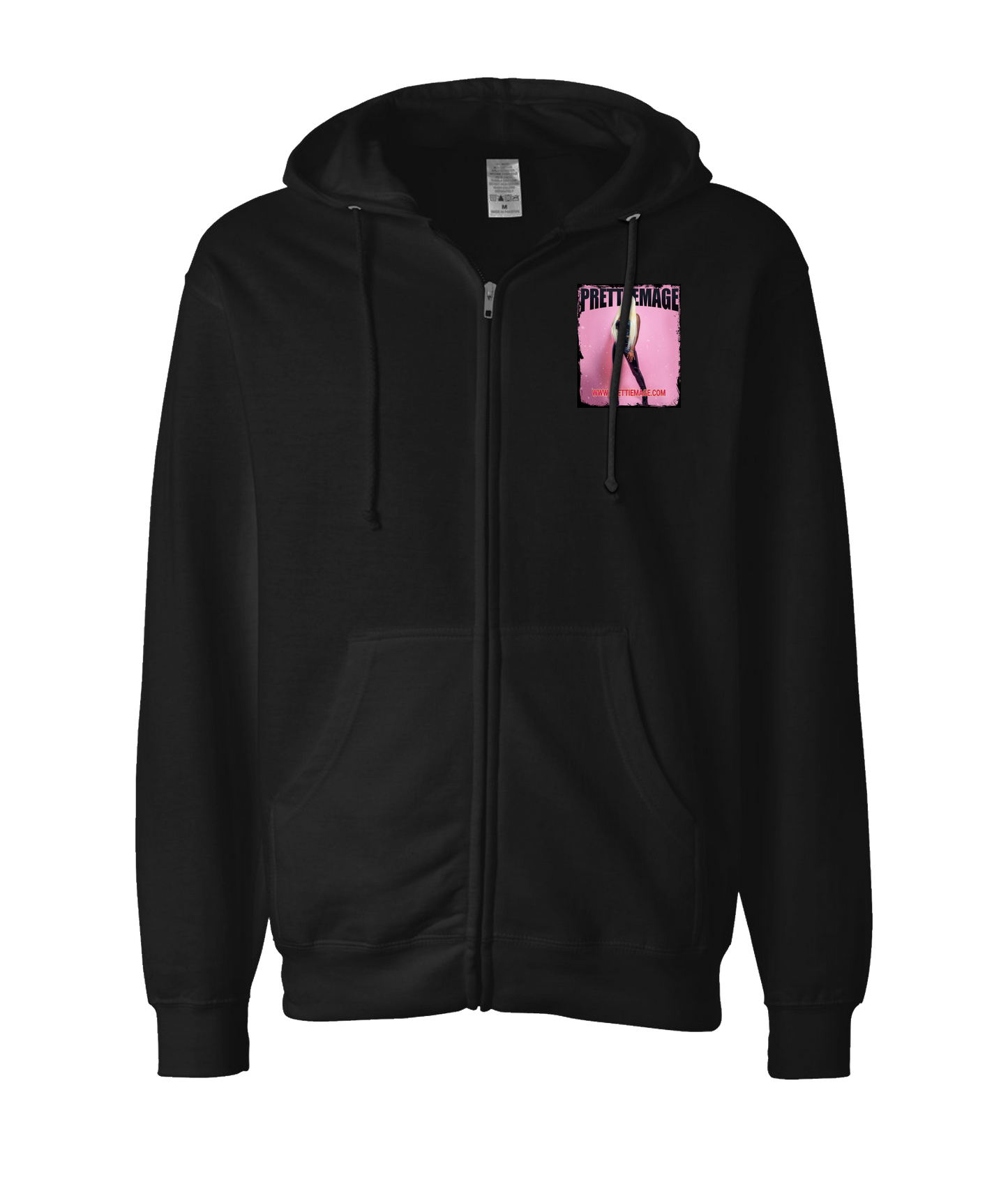 Pretti Emage - PRETTI - Black Zip Up Hoodie