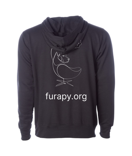 furapy.org - LOOK AND SMILE - Black Hoodie