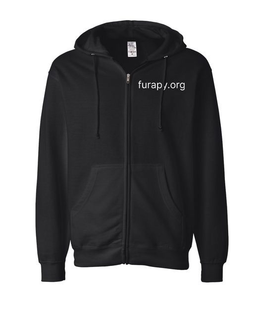 furapy.org - LOOK AND SMILE - Black Zip Up Hoodie