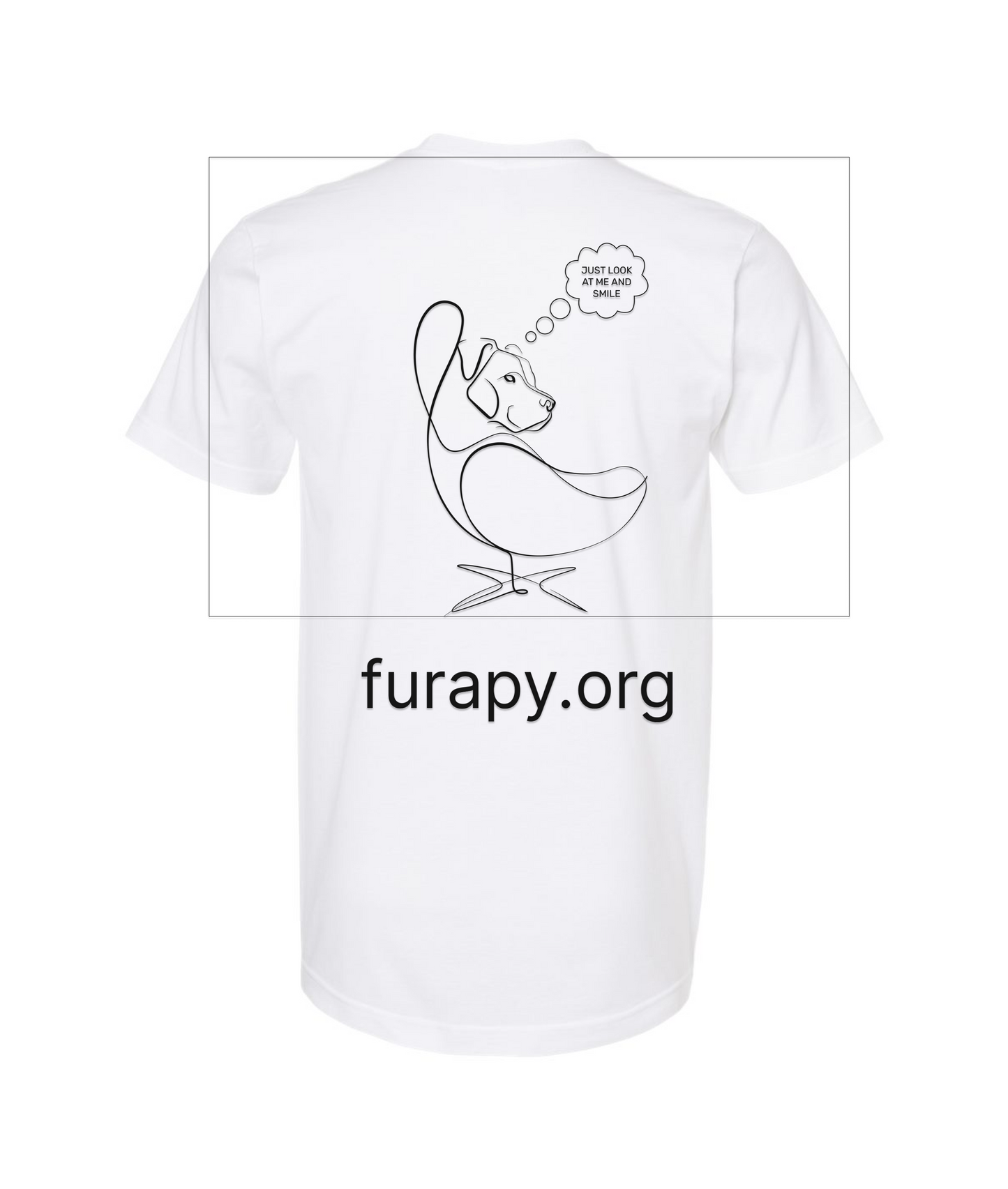 furapy.org - LOOK AND SMILE - White T Shirt