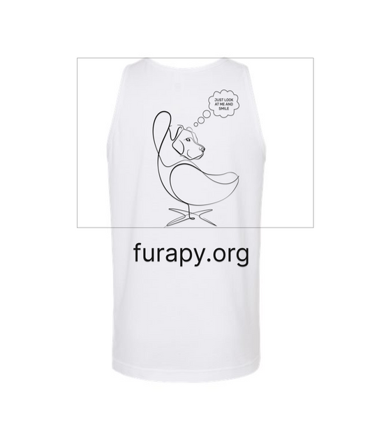 furapy.org - LOOK AND SMILE - White Tank Top