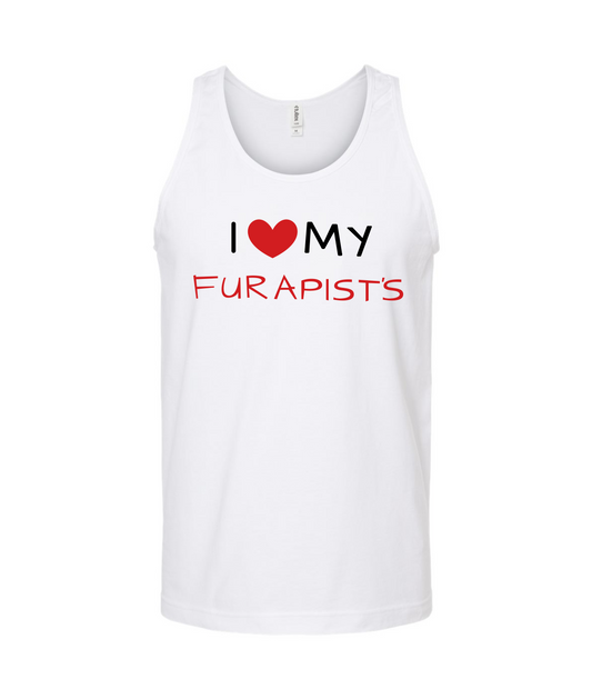 pyschofurapy.com - I <3 MY FURAPIST'S - White Tank Top