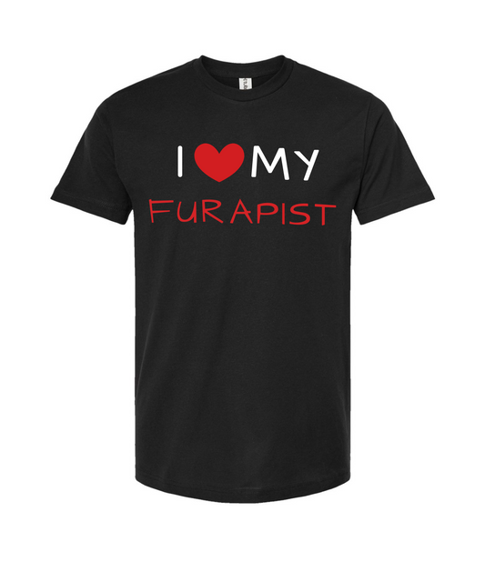 furapy.org - I <3 MY FURAPIST - Black T-Shirt