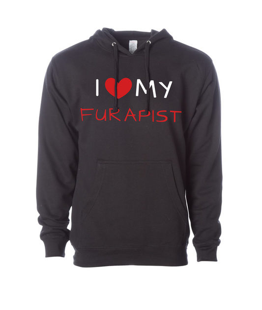 furapy.org - I <3 MY FURAPIST - Black Hoodie