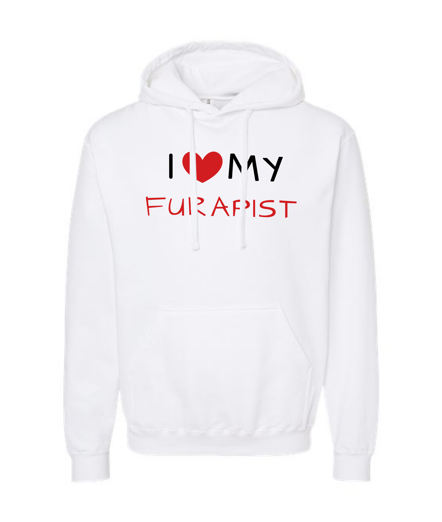 furapy.org - I <3 MY FURAPIST - White Hoodie