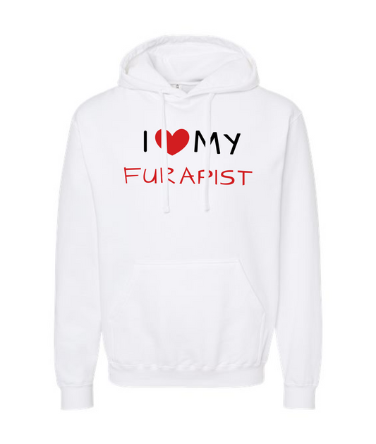 furapy.org - I <3 MY FURAPIST - White Hoodie