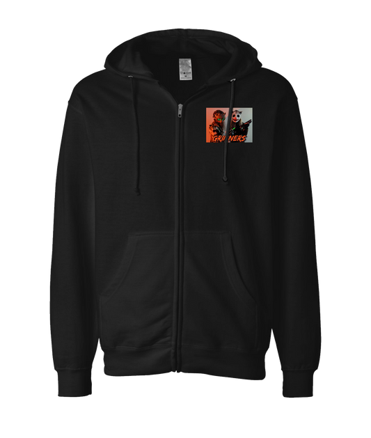 Refinery Films - GRINNERS GARB 01-2 - Black Zip Up Hoodie