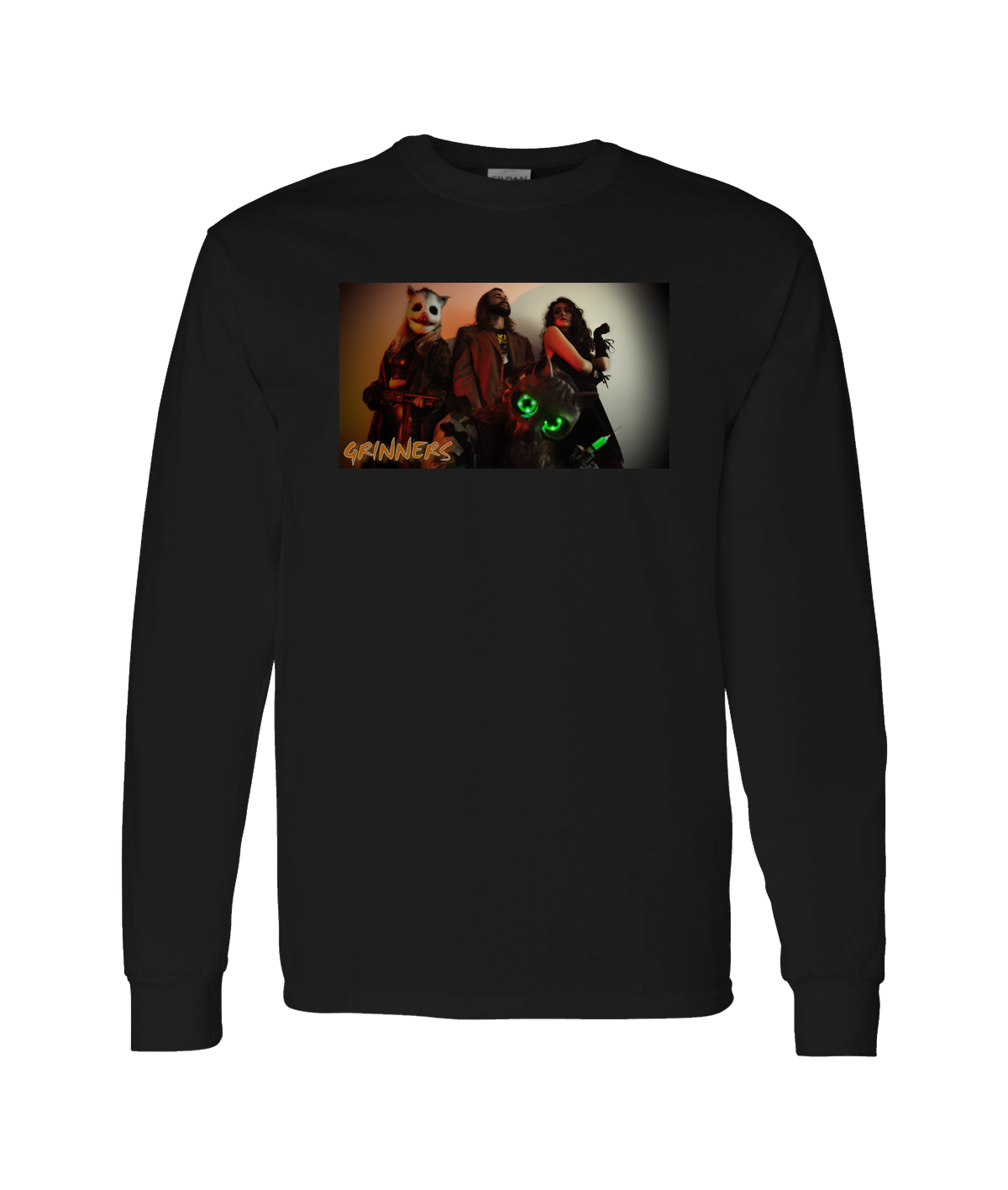 Refinery Films - GRINNERS GARB 01 - Black Long Sleeve T