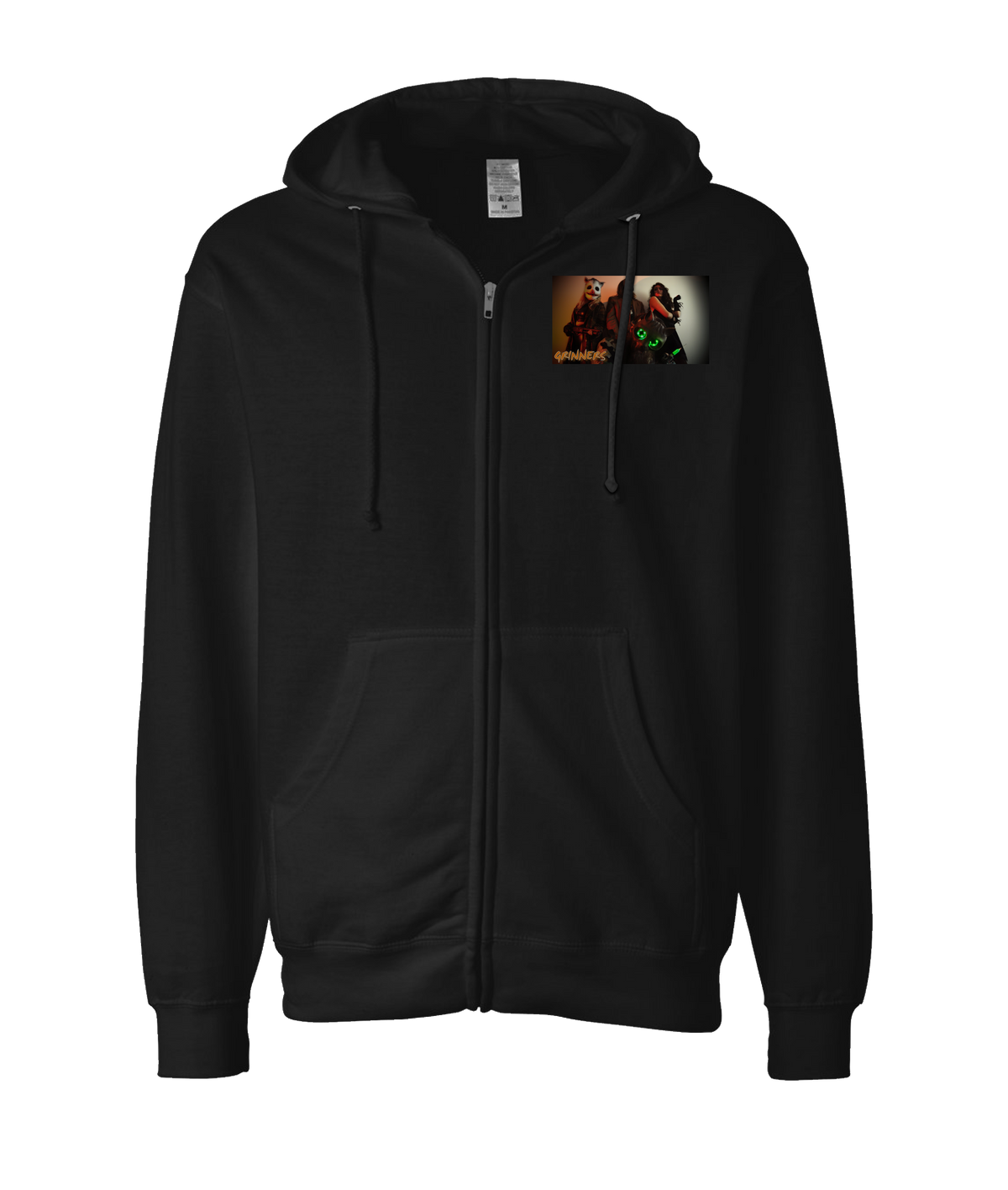 Refinery Films - GRINNERS GARB 01 - Black Zip Up Hoodie