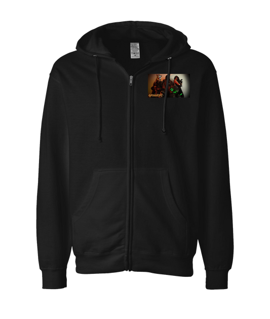 Refinery Films - GRINNERS GARB 01 - Black Zip Up Hoodie