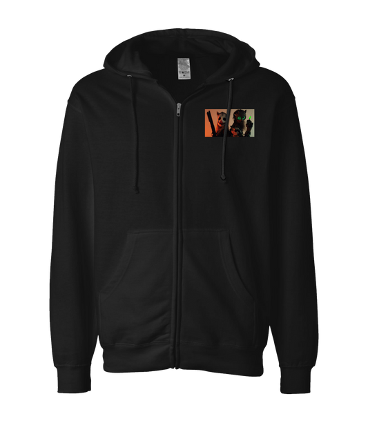 Refinery Films - GRINNERS GARB 01-1 - Black Zip Up Hoodie