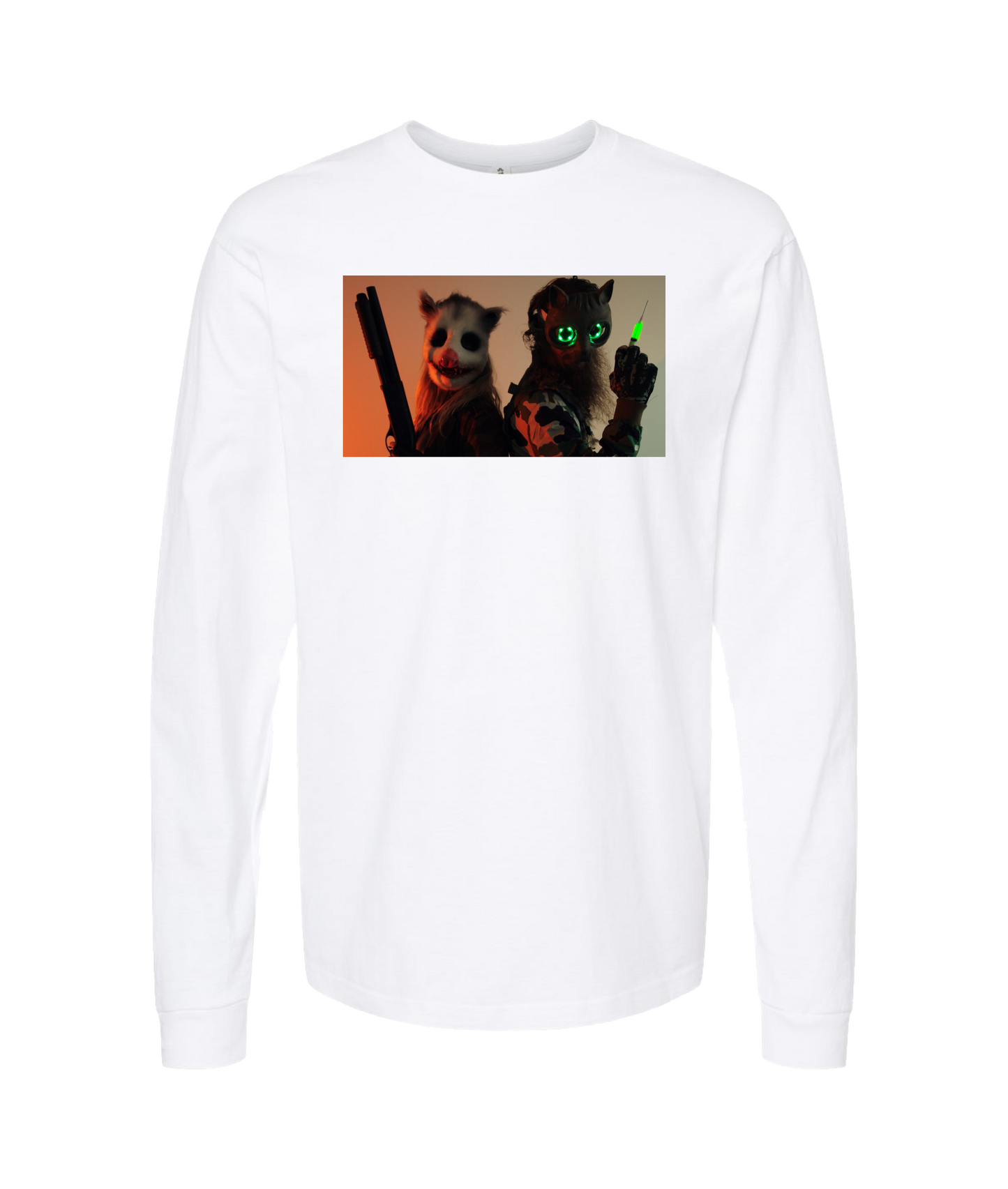 Refinery Films - GRINNERS GARB 01-1 - White Long Sleeve T