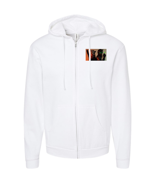Refinery Films - GRINNERS GARB 01-1 - White Zip Up Hoodie