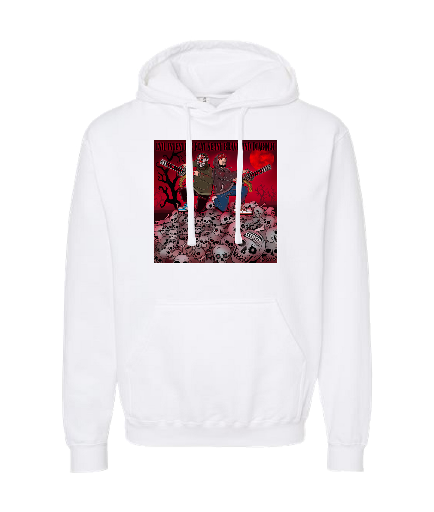 Seany Bravo - Evil Intention - White Hoodie