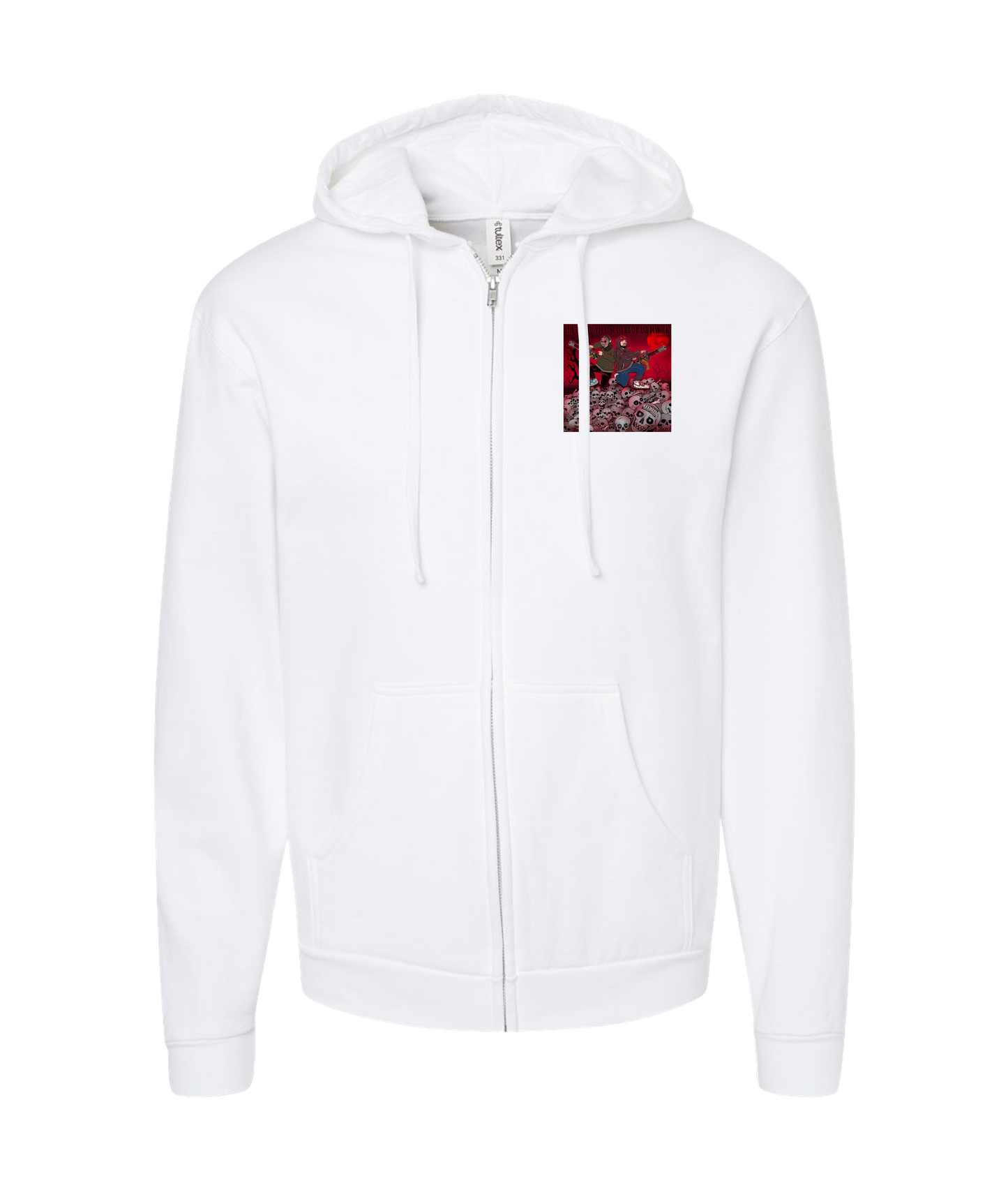 Seany Bravo - Evil Intention - White Zip Up Hoodie