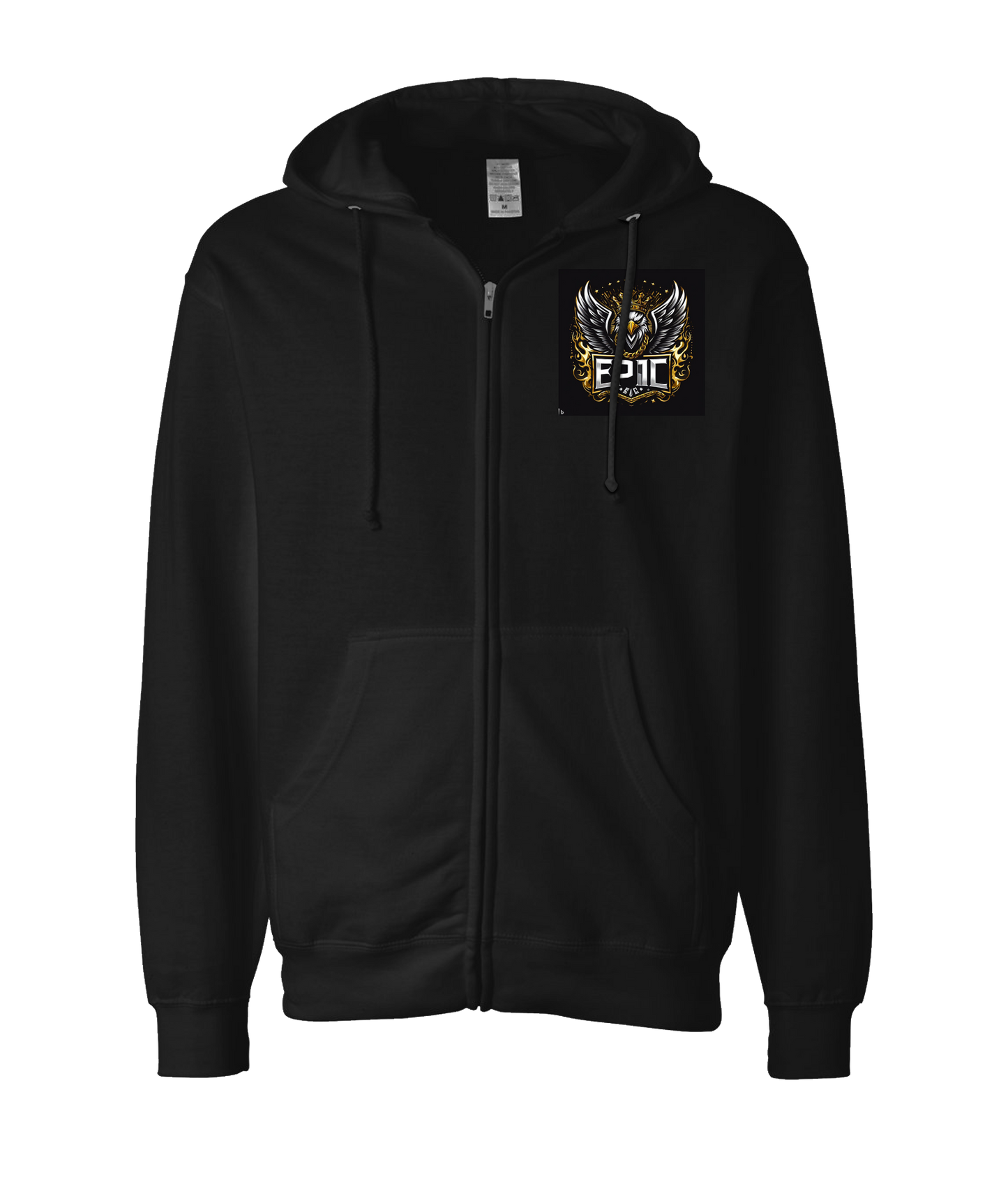 Ep!c of PovCiti - Ep!c Eagle Logo - Black Zip Up Hoodie