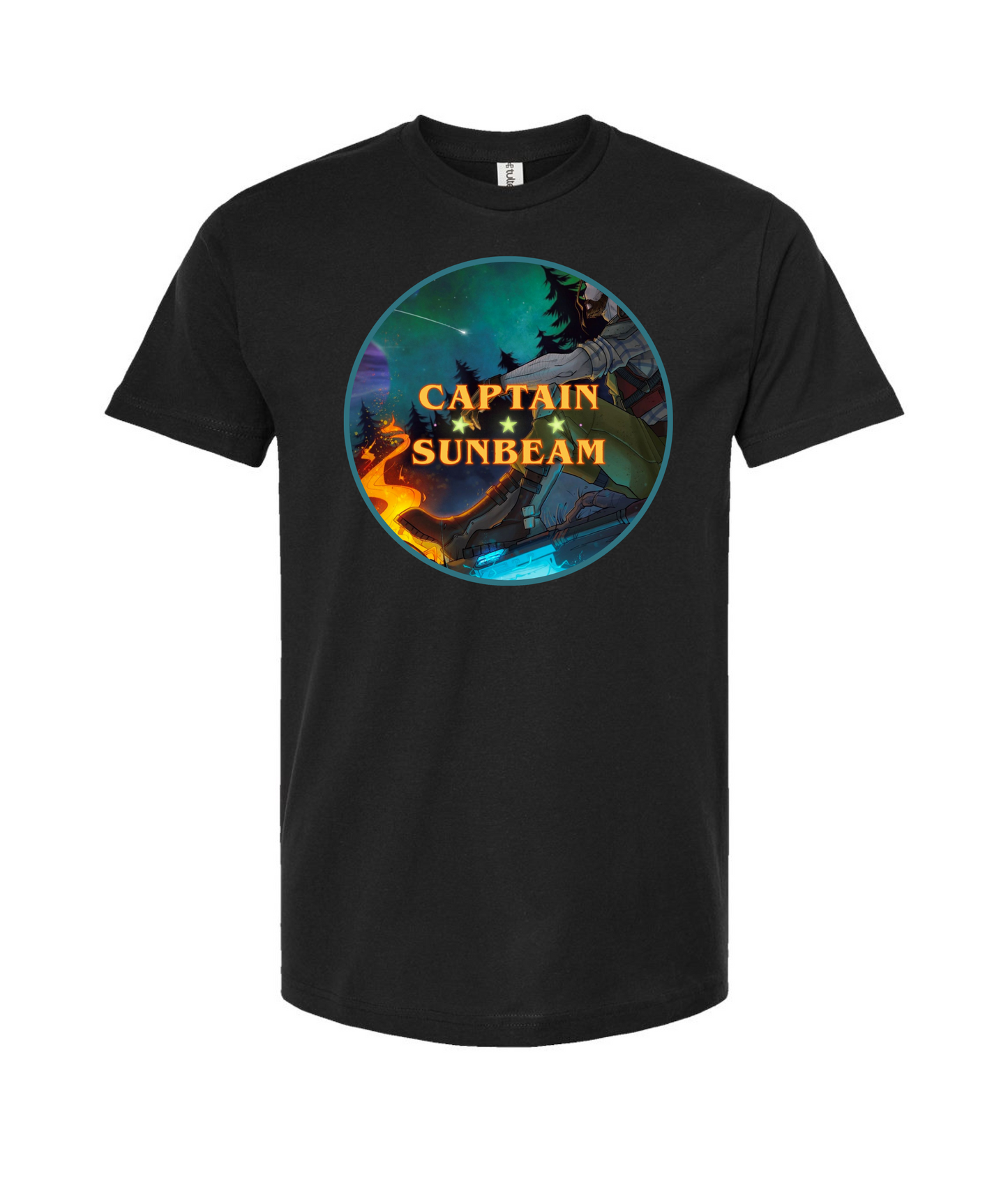 Captain Sunbeam - Julian Afterjoy - Black T-Shirt