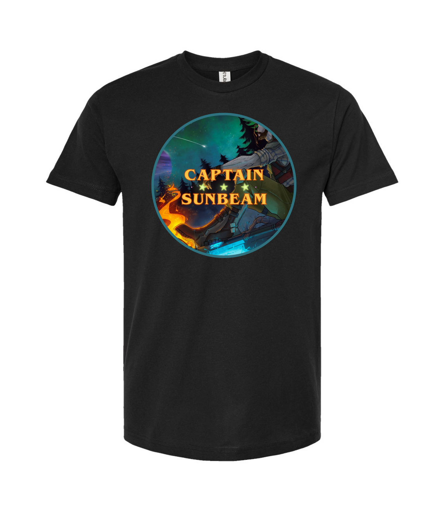 V-SUNBEAMTOP - Julian Afterjoy - Black T-Shirt
