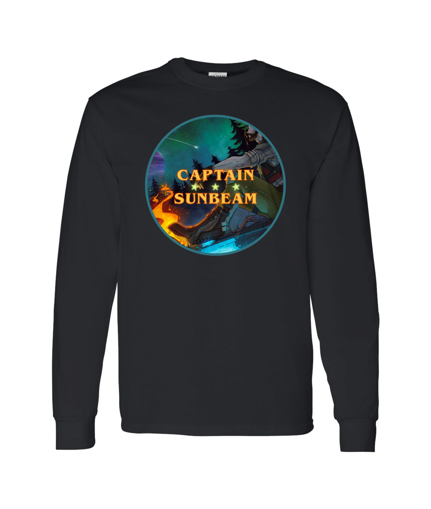 V-SUNBEAMTOP - Julian Afterjoy - Black Long Sleeve T