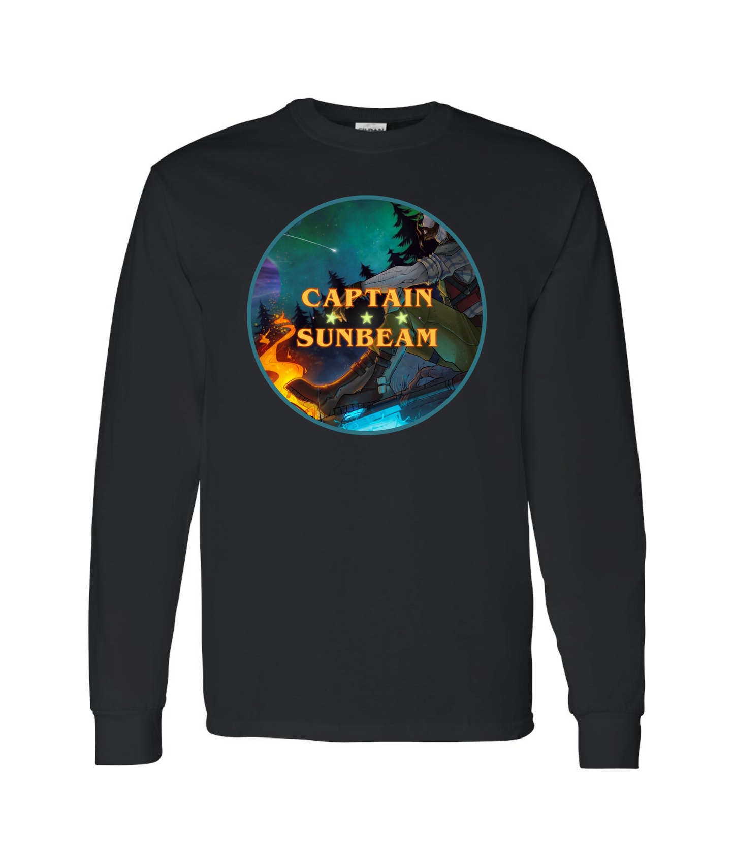 Captain Sunbeam - Julian Afterjoy - Black Long Sleeve T