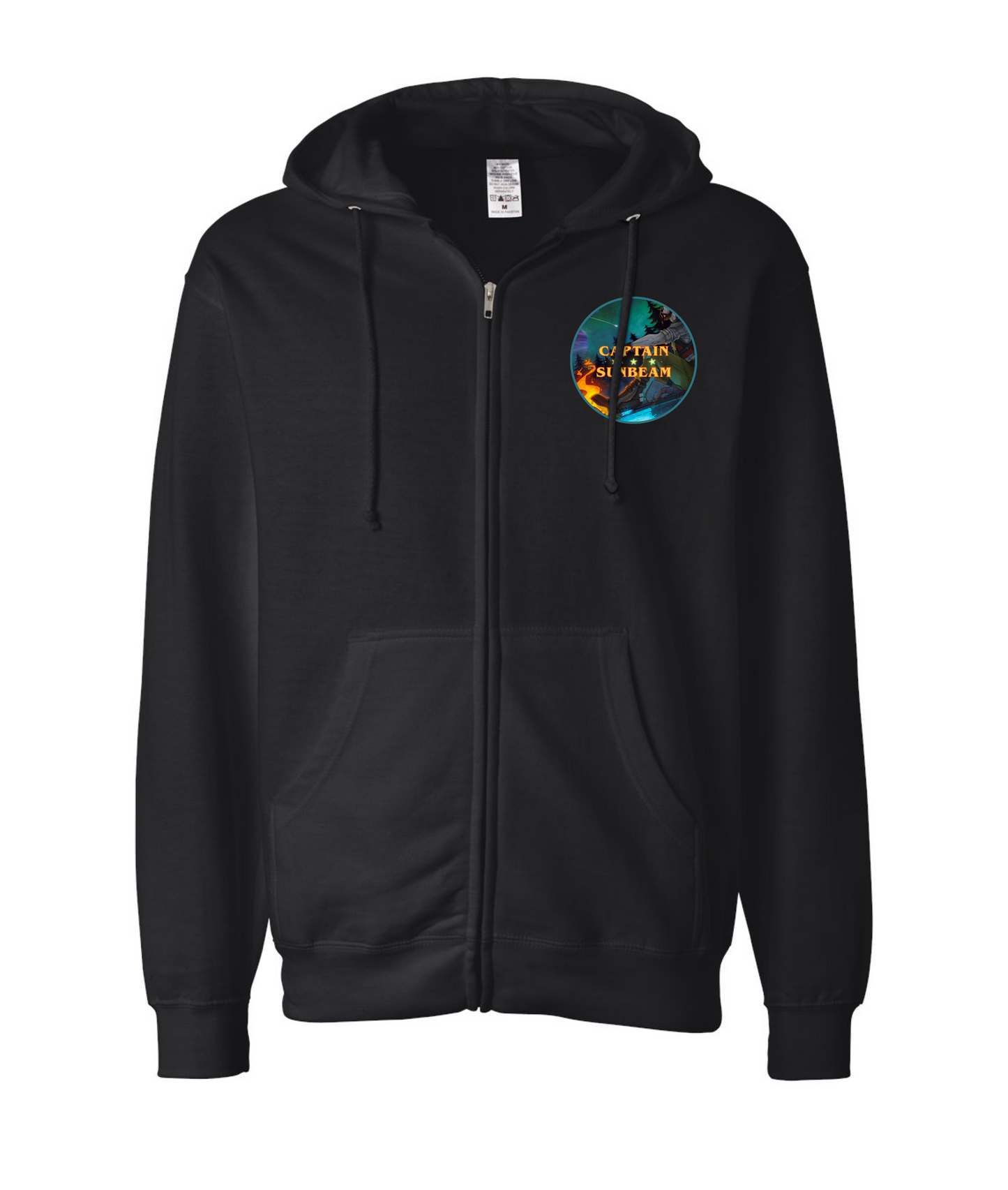 Captain Sunbeam - Julian Afterjoy - Black Zip Up Hoodie