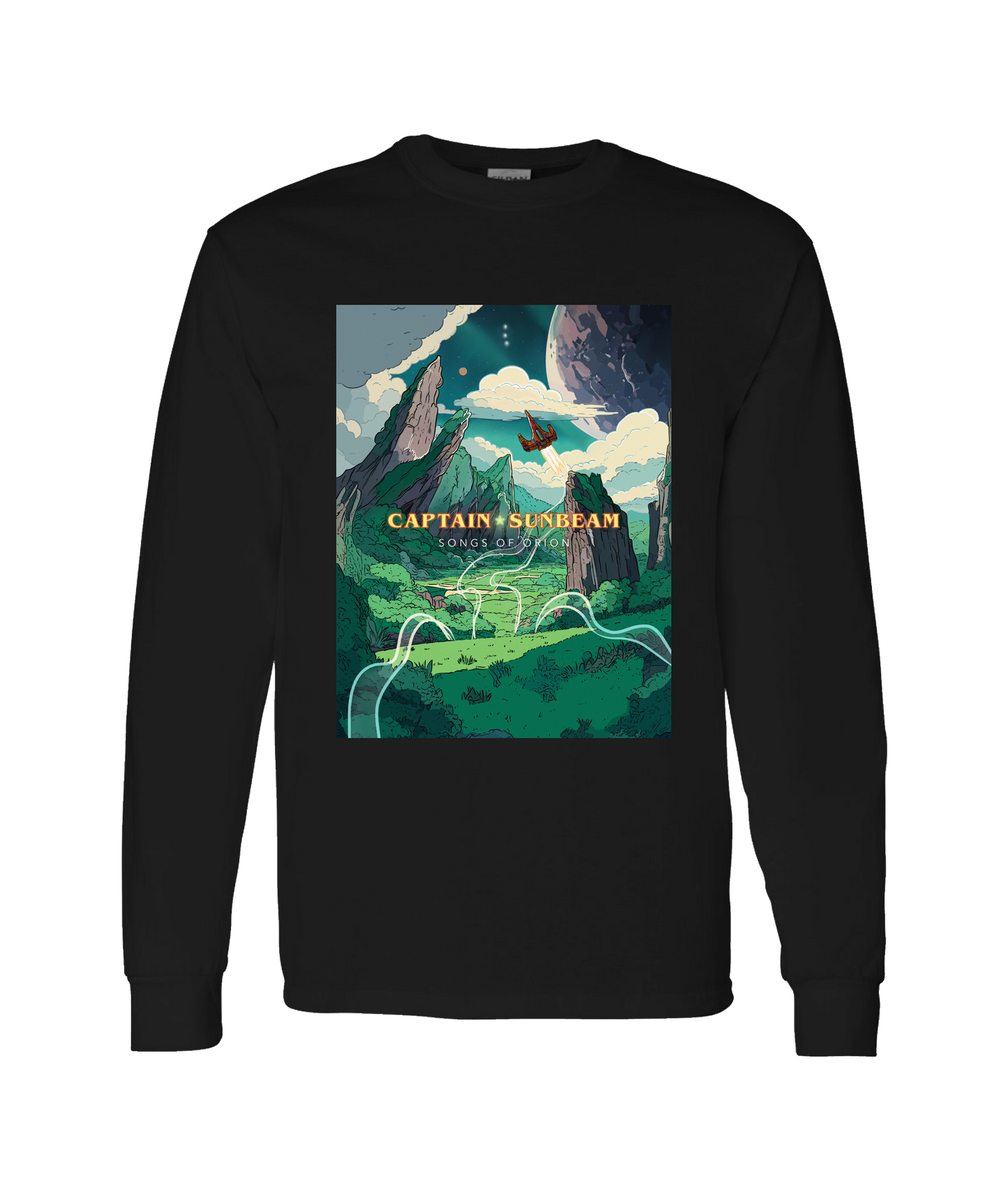 Captain Sunbeam - SOO OPTION 2 - Black Long Sleeve T