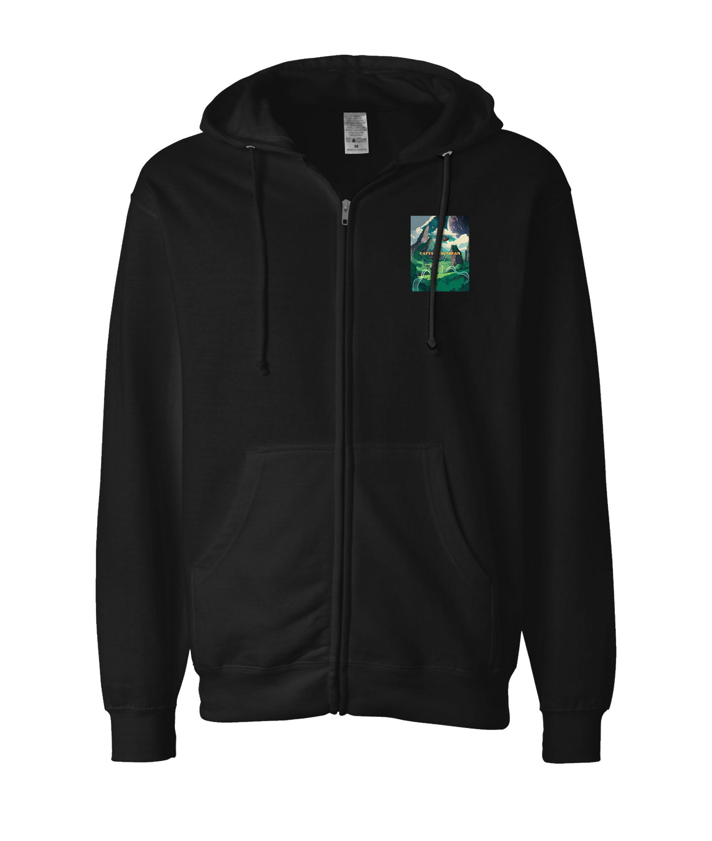 Captain Sunbeam - SOO OPTION 2 - Black Zip Up Hoodie
