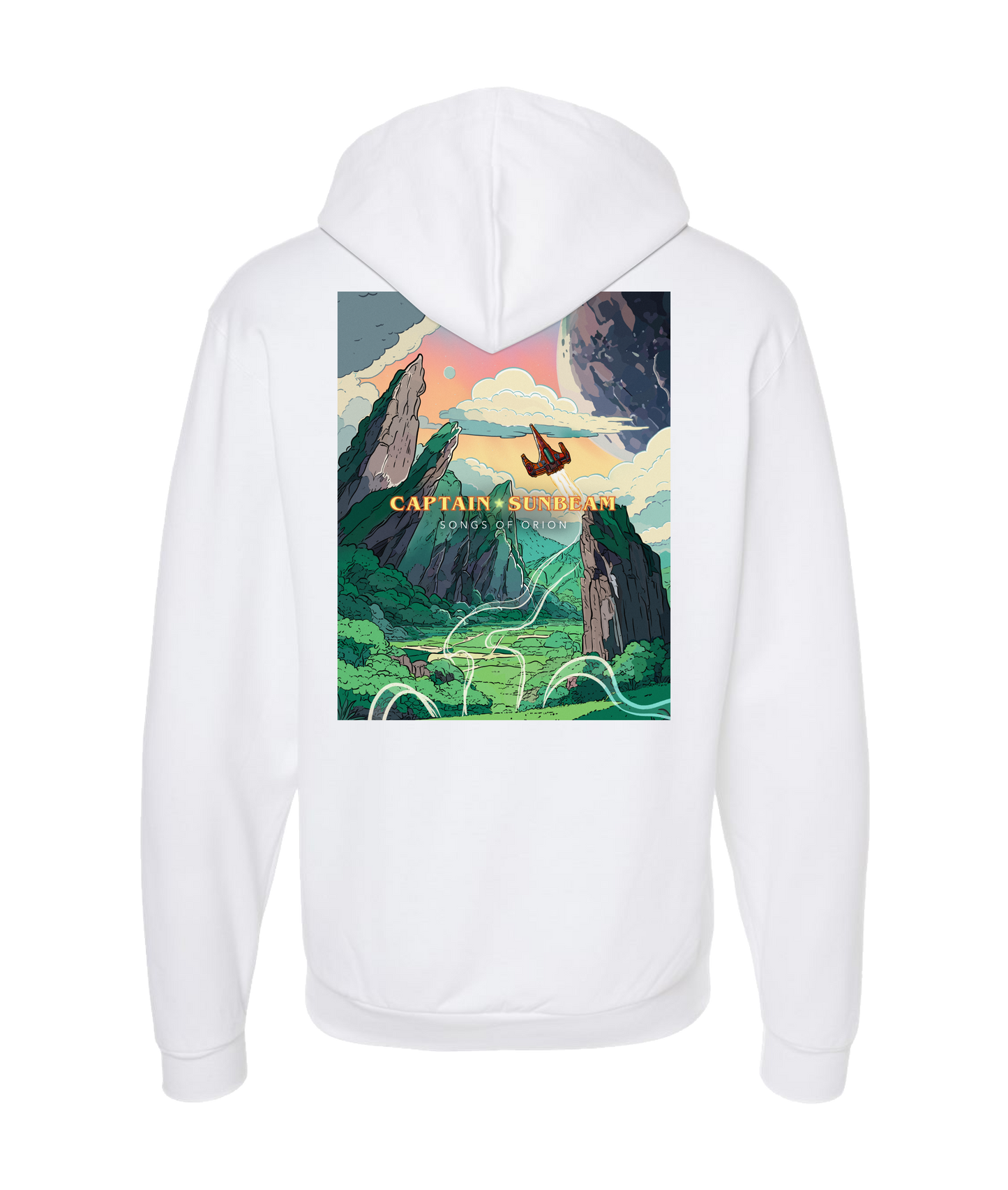 Captain Sunbeam - SOO OPTION 2 - White Zip Up Hoodie
