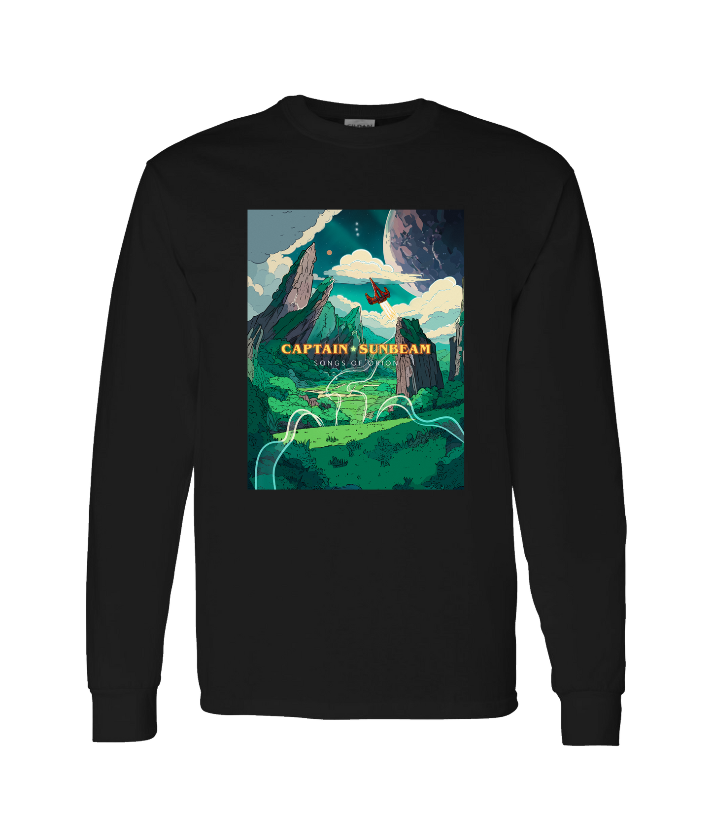 V-SUNBEAMTOP - SONGS OF ORION - Black Long Sleeve T