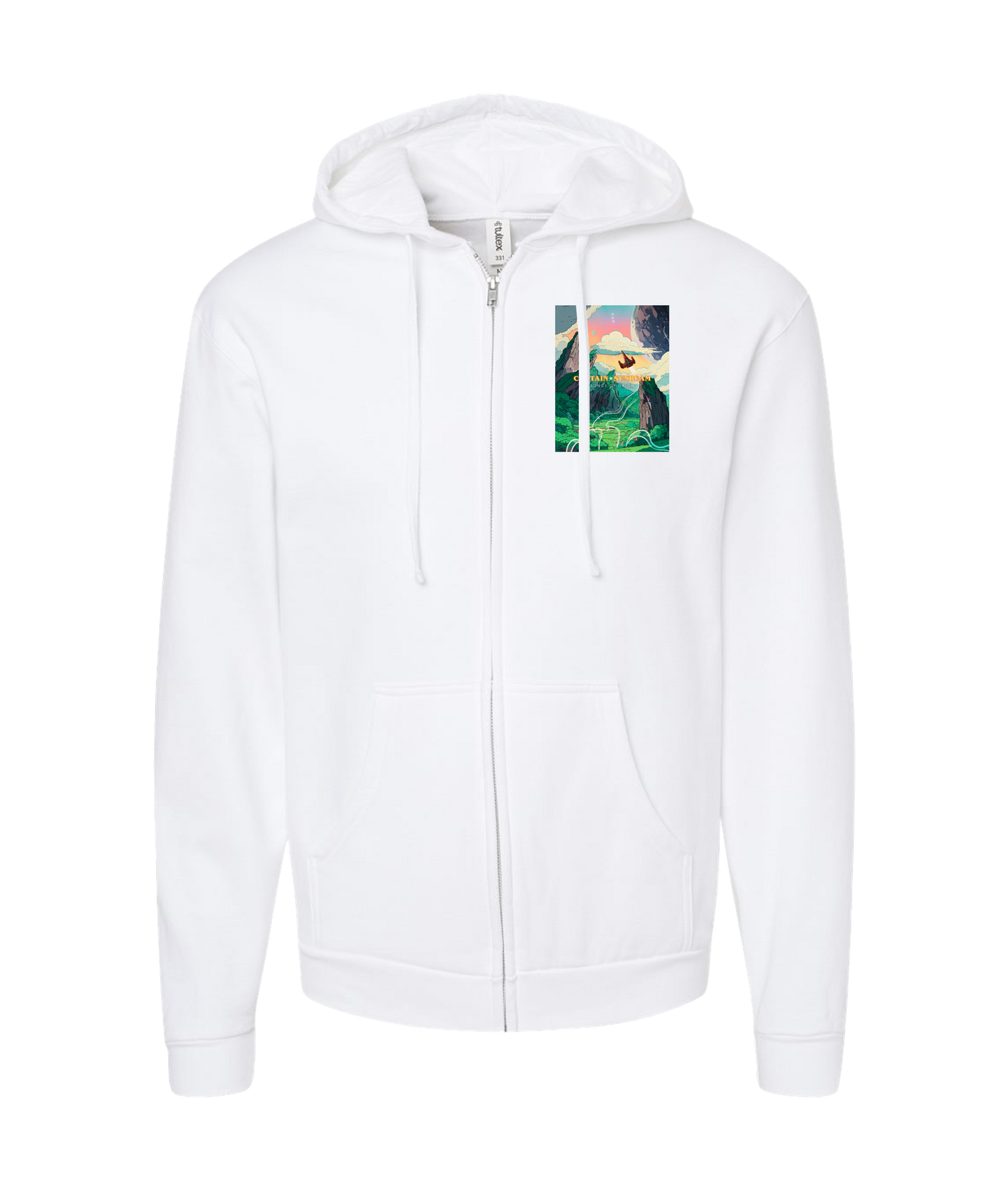 V-SUNBEAMTOP - SONGS OF ORION - White Zip Up Hoodie