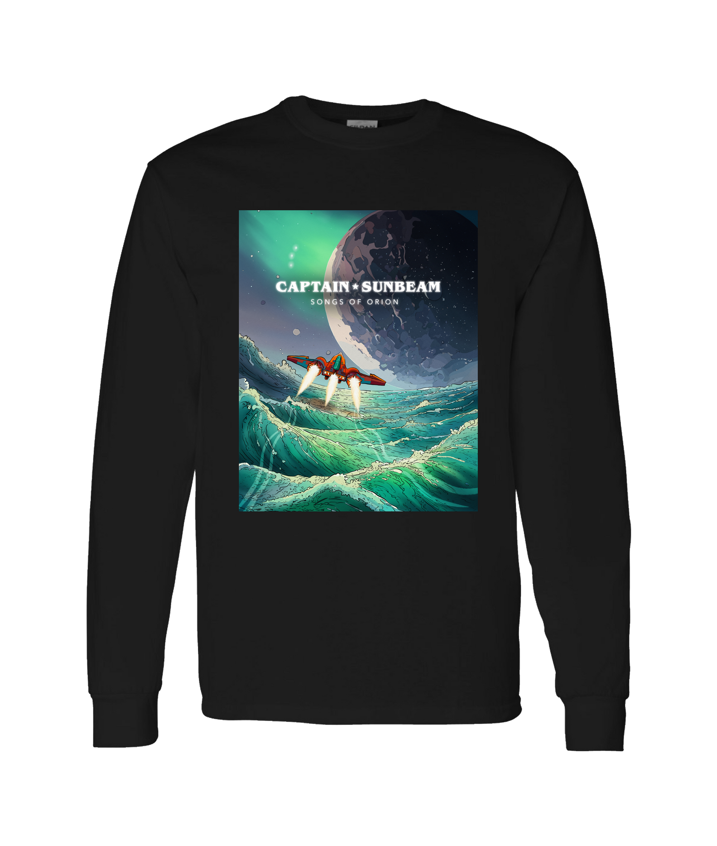 Captain Sunbeam - Taz - Black Long Sleeve T