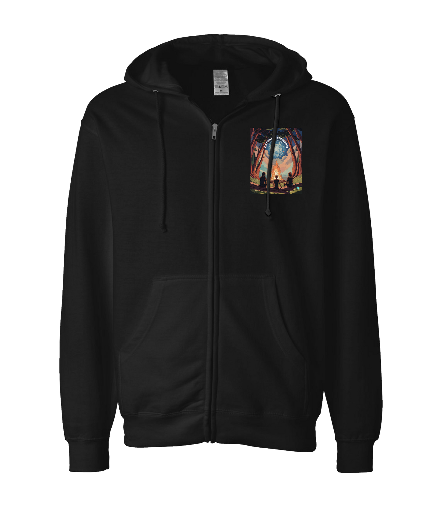Captain Sunbeam - Tour - Black Zip Up Hoodie