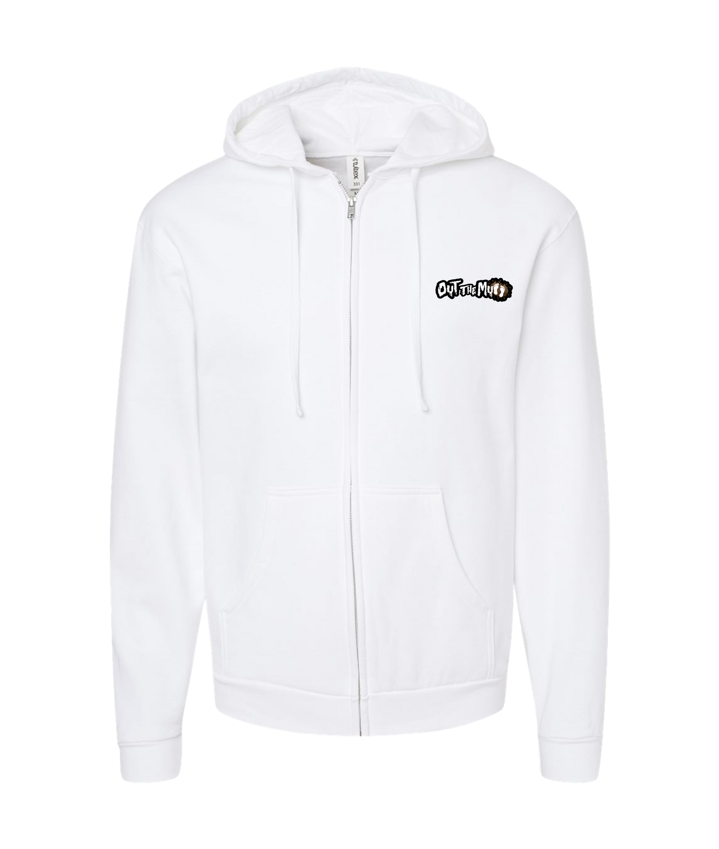 V-04ATOP - OUT THE MUD - White Zip Up Hoodie