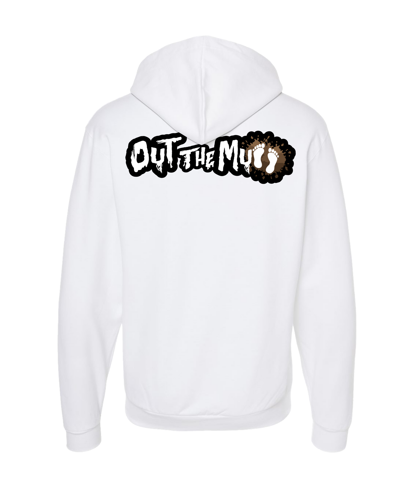 V-04ATOP - OUT THE MUD - White Zip Up Hoodie