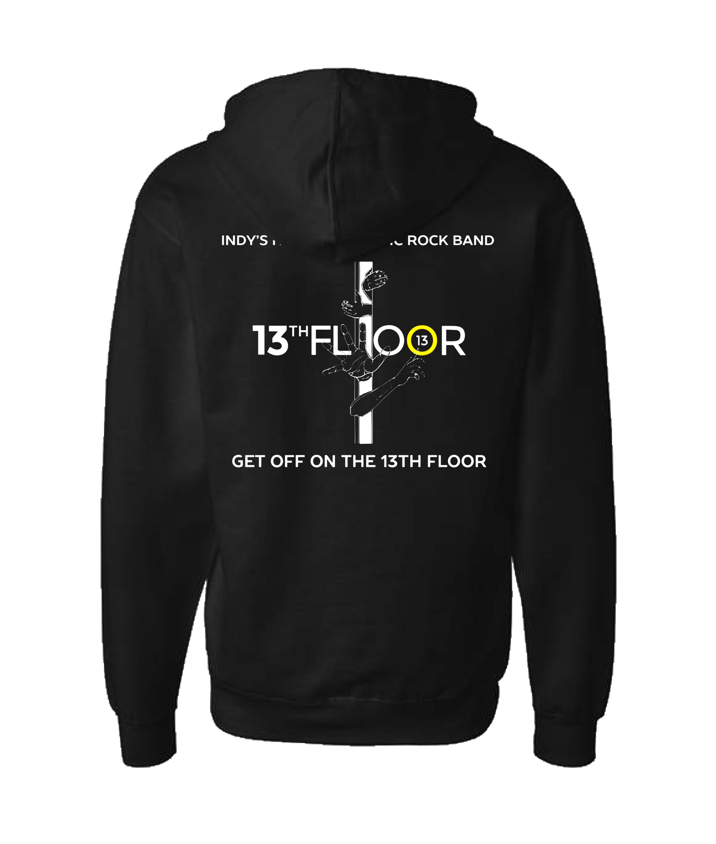 V-13 - DESIGN 1 - Black Zip Up Hoodie