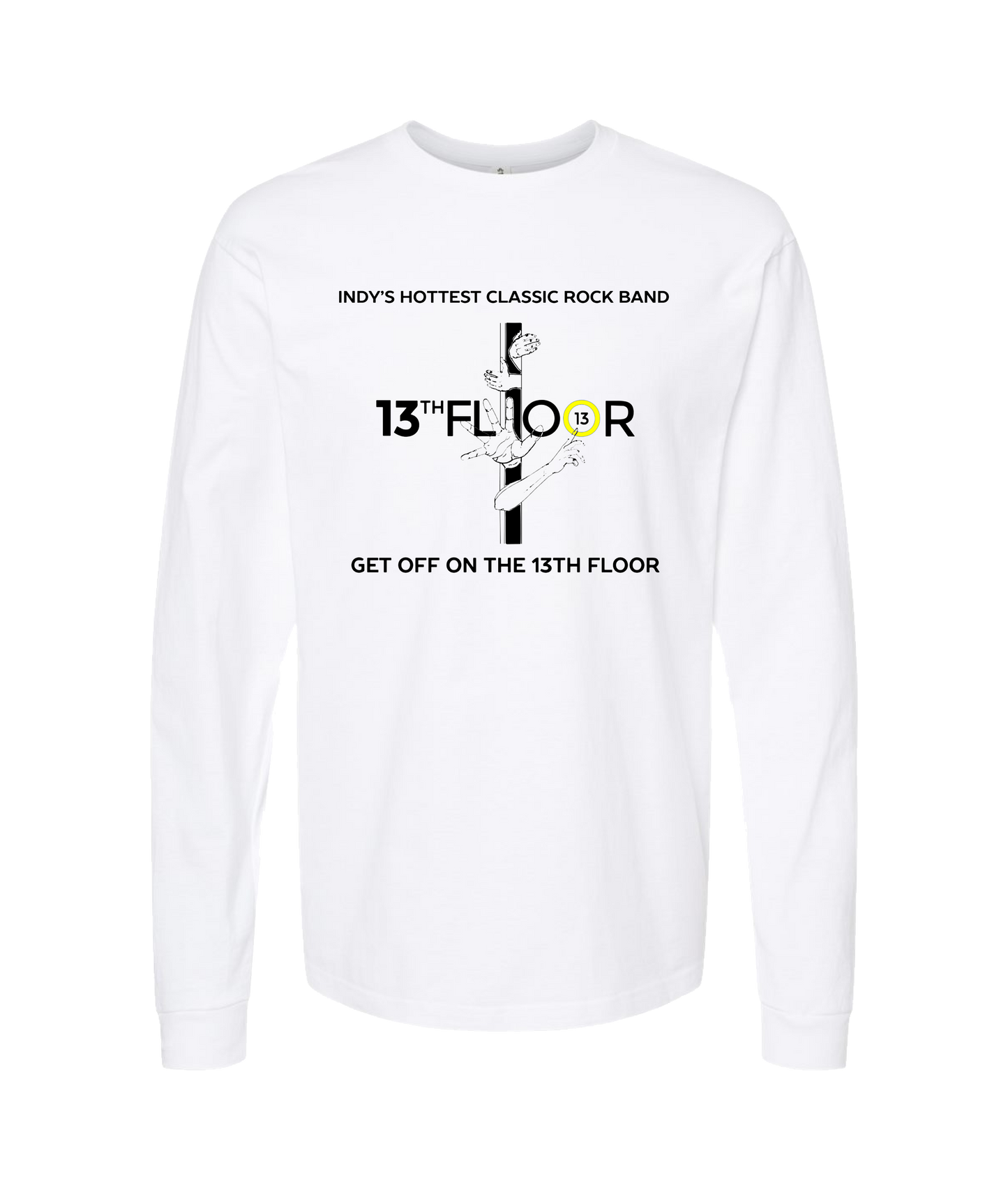V-13 - DESIGN 1 - White Long Sleeve T