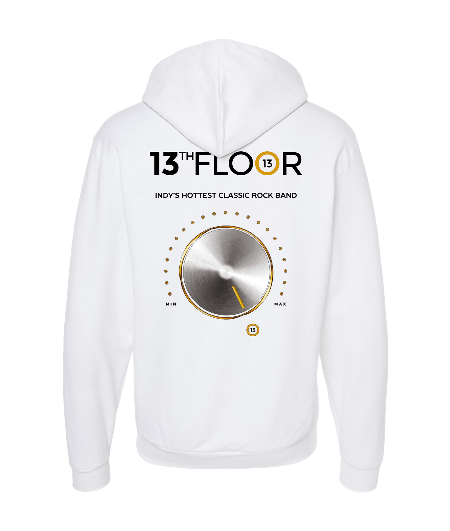 13th Floor Band Indy - Knob - White Zip Up Hoodie